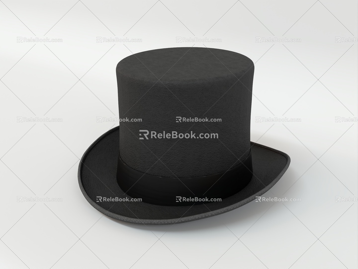 Bowler Hat Flat Hat High Lincoln Hat French High Hat Woolen Hat Magician Hat Autumn and Winter Hat 3d model