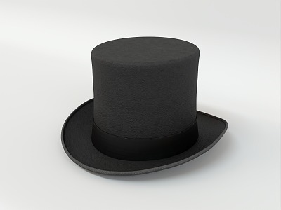 Bowler Hat Flat Hat High Lincoln Hat French High Hat Woolen Hat Magician Hat Autumn and Winter Hat model