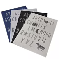 Colorful Square Rugs With Letters Numbers Dinosaur Zebra Moon Star Patterns