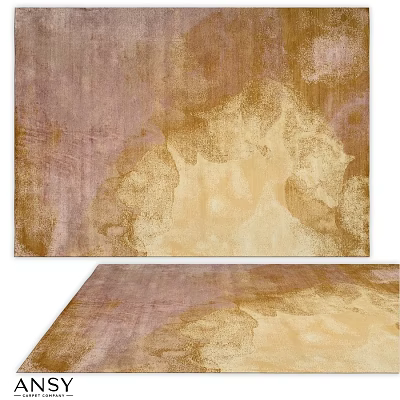 Square Rug With Brown And Beige Abstract Pattern Textured Artistic Design 3d model
