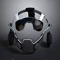 Modern Ergonomic Electronic Device With Goggles Earmuffs And Protective Mask Design 3d model
