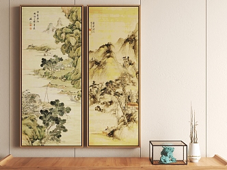 New Chinese Decorative Painting Landscape Hanging Painting 3d model