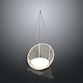 Elegant White Rattan Hanging Chair Furniture With Soft Comfortable Cushion Design