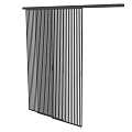Stylish Modern Sliding Room Divider With Vertical Stripes For Home Interior