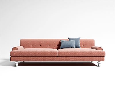 Nordic Double Sofa Multiplayer Sofa model