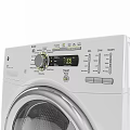 White Front Loading Kitchen Appliance With Modern Design And Efficient Performance