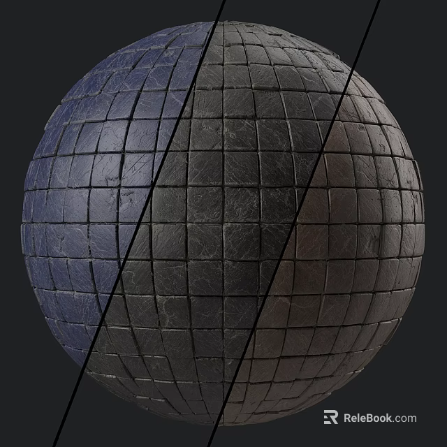 Detailed Segmented Grid Components Constructing Spherical Structure With Textured Panels 3d model 