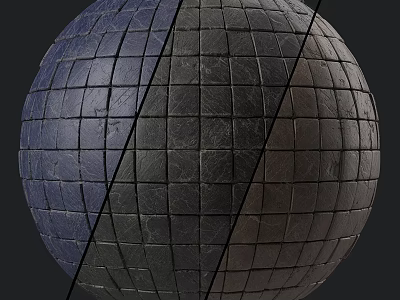 Detailed Segmented Grid Components Constructing Spherical Structure With Textured Panels 3d model
