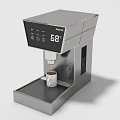 Modern Automatic Coffee Machine With Digital Temperature Display And White Coffee Cup 3d model