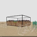 Outdoor Bar Evening Ambiance With Illuminated Counter Tables Chairs And Lighting Design
