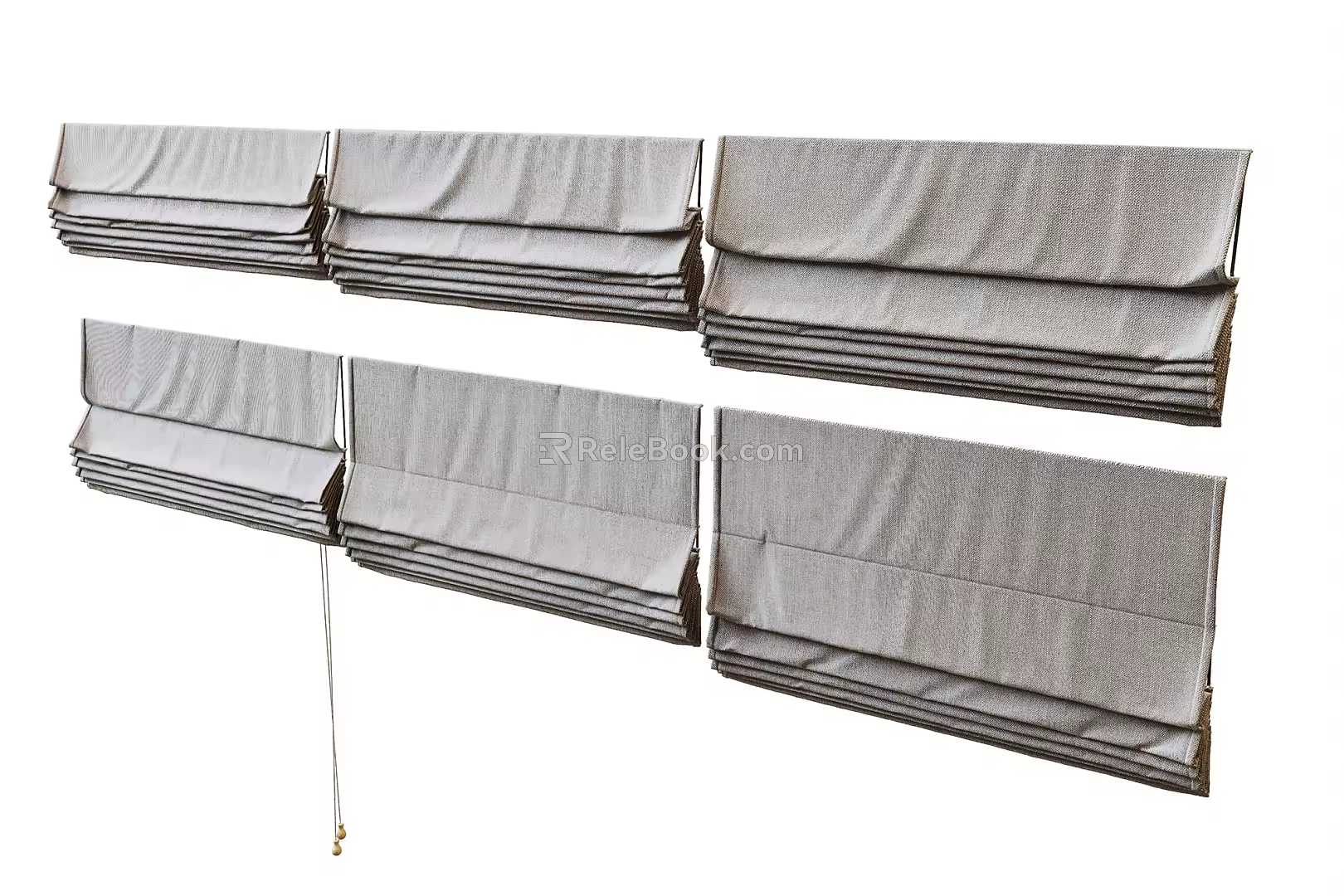 Modern Roman Curtain Roman Rolling Curtain 3d model