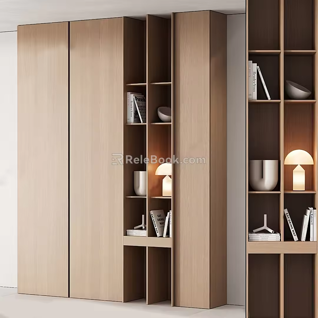 Modern bookcase 3d model