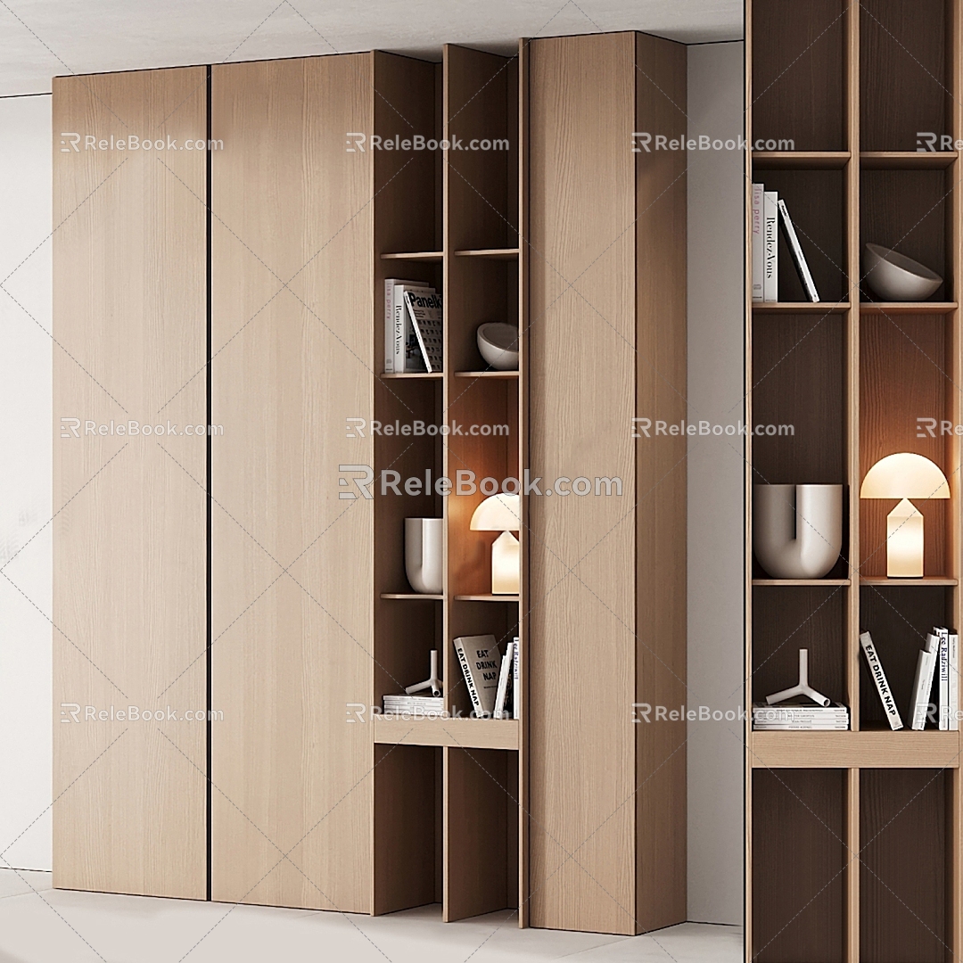 Modern bookcase 3d model