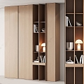 Modern bookcase 3d model