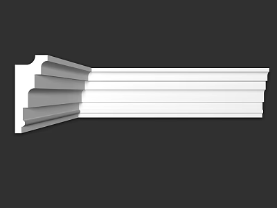 White Decorative Cornice Molding Trim For Modern Interior Architectural Design 3d model