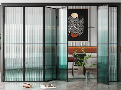 Modern folding door Changhong glass door model