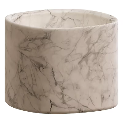 Elegant Marble Wash Basin With Natural Veins And Smooth Surface Design 3d model