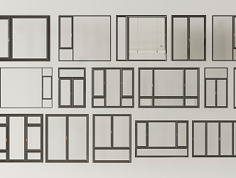 Modern casement window 3d model