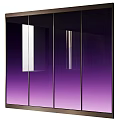 Modern Glass Cabinet Doors With Gradient Yellow Orange And Black Frame Design