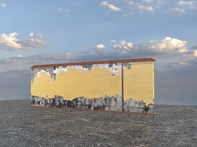 Wall cement wall dilapidated wall stone wall gray brick wall ancient wall Chinese style wall temple wall landscape wall red brick 3d model