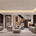 Modern Elegant Living Room Interior With Upholstered Sofa And Coffee Table