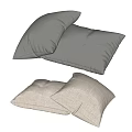 Soft Gray and Beige Textured Fabric Pillows Set of Two for Living Room Decor