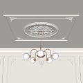 French American Chandelier Ceiling 3d model