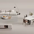 Sofa coffee table combination 3d model