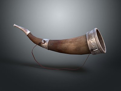 Horn Viking Horn Animal Horn Ox Horn Instrument 3d model