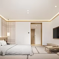Modern Hotel Guest Room Interior Design With Large Bed Wooden Decor And Natural Light