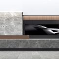 Modern Front Desk 3d model