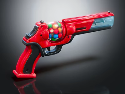 Modern toy gun cartoon gun 3d model