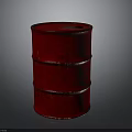Red Industrial Oil Drum Storage Equipment With Cylindrical Design And Metallic Surface