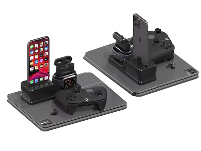 Phone Digital Charging Station With Smartwatch Game Controller And Multi Device Support 3d model