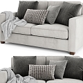 Modern Leisure Sofa Combination Modern Leisure Sofa Living Room Sofa Double Sofa Pillow Pillow Home Furniture Simple 3d model