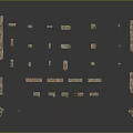 Ancient Style Stone Architectural Components With Various Columns Blocks And Detailed Parts Arranged On Gray Background