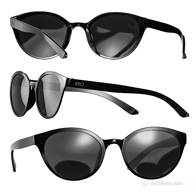 Stylish Sunglasses Accessory Set With Various Trendy Designs For Decorative 3d model 