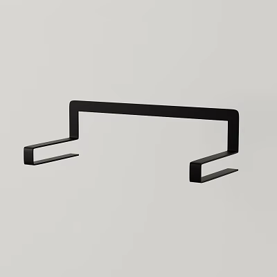 Black Metal Hardware Tool Hook Rack With Two Arms For Hanging Storage 3d model Black Metal Hardware Tool Hook Rack With Two Arms For Hanging Storage 3d model