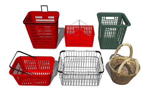 Modern shopping basket 3d model