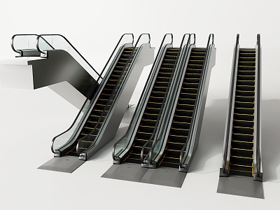 modern elevator escalator elevator 3d model