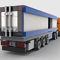 Lego toy building blocks transporter truck container truck 3d model