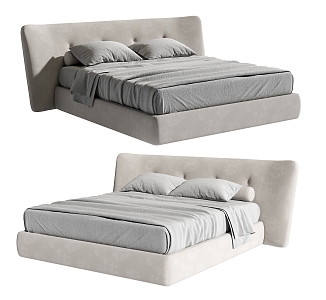 Poliform double bed 3d model