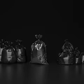 Practical Black Trash Bags In Different Sizes For Household Daily Use