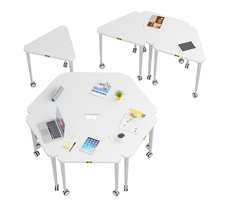 Modern Desk Combined Display Table Desk 3d model