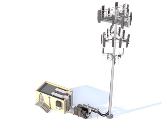 Communication materials Signal tower Public facilities Base station Electronic tower Communication facilities 3d model