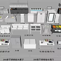Various Types of 304 Stainless Steel Kitchenware Including Worktables Shelves Sinks and Disinfectors