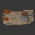 Natural Geological Rock Formation With Layered Strata Structure And Textured Surfaces