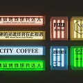 Colorful Neon LED Outdoor Lights For Coffee Pizza Shop Commercial Store Signage Advertising