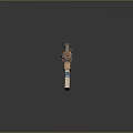 Modern Tactical Assault Rifle With Yellow Blue And Beige Stripes Detailed Stylish Firearm Design