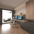Ergonomic Office Chair With Adjustable Features Dual Monitors And Modern Desk In Bright Workspace